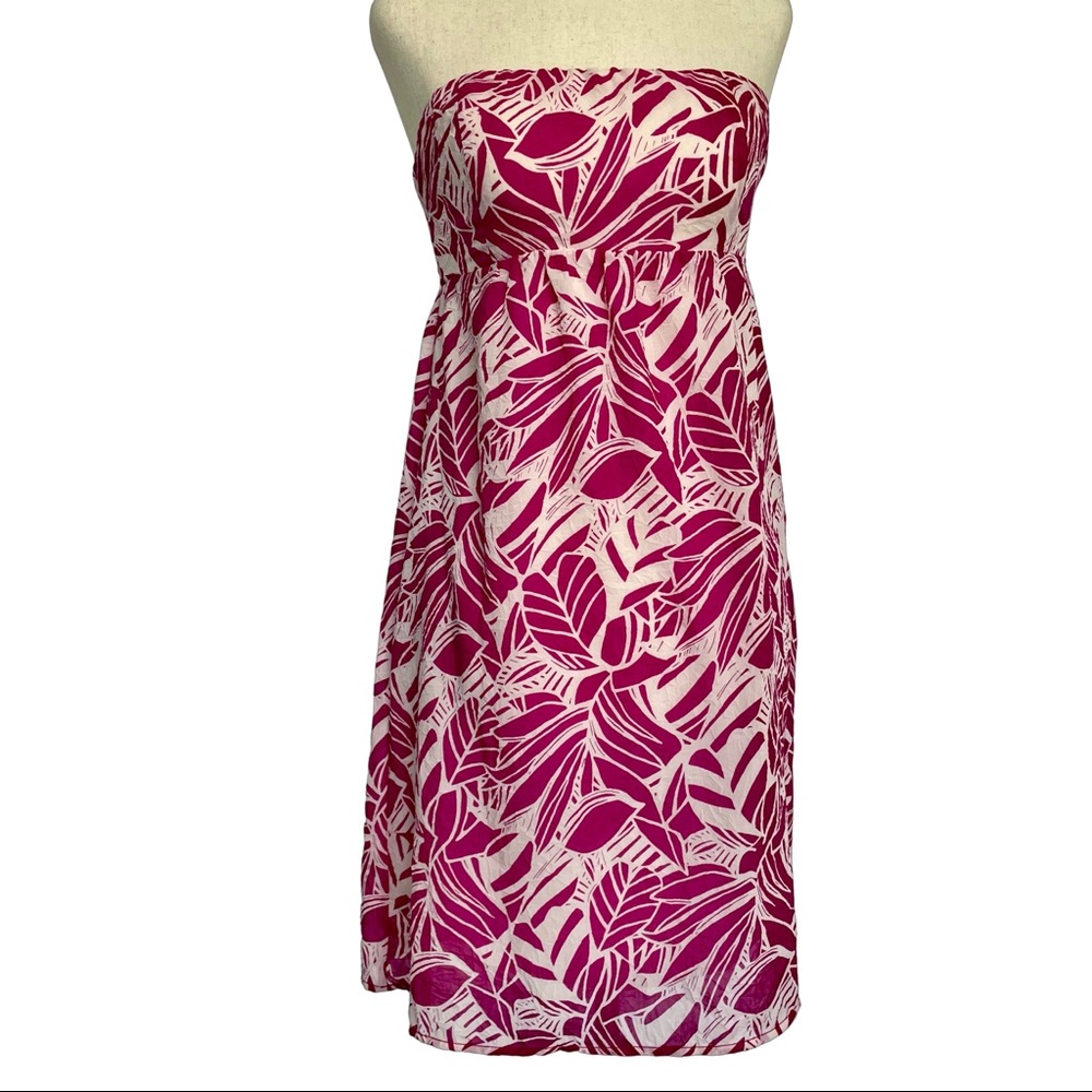 American Eagle Outfitters Smocked Bodice Floral Strapless Dress- Size 2